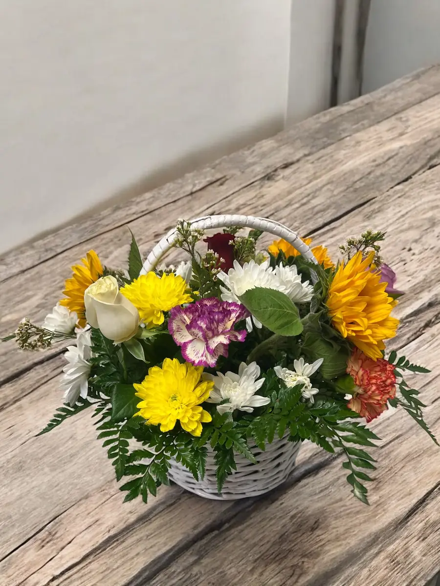 Canastita de girasoles