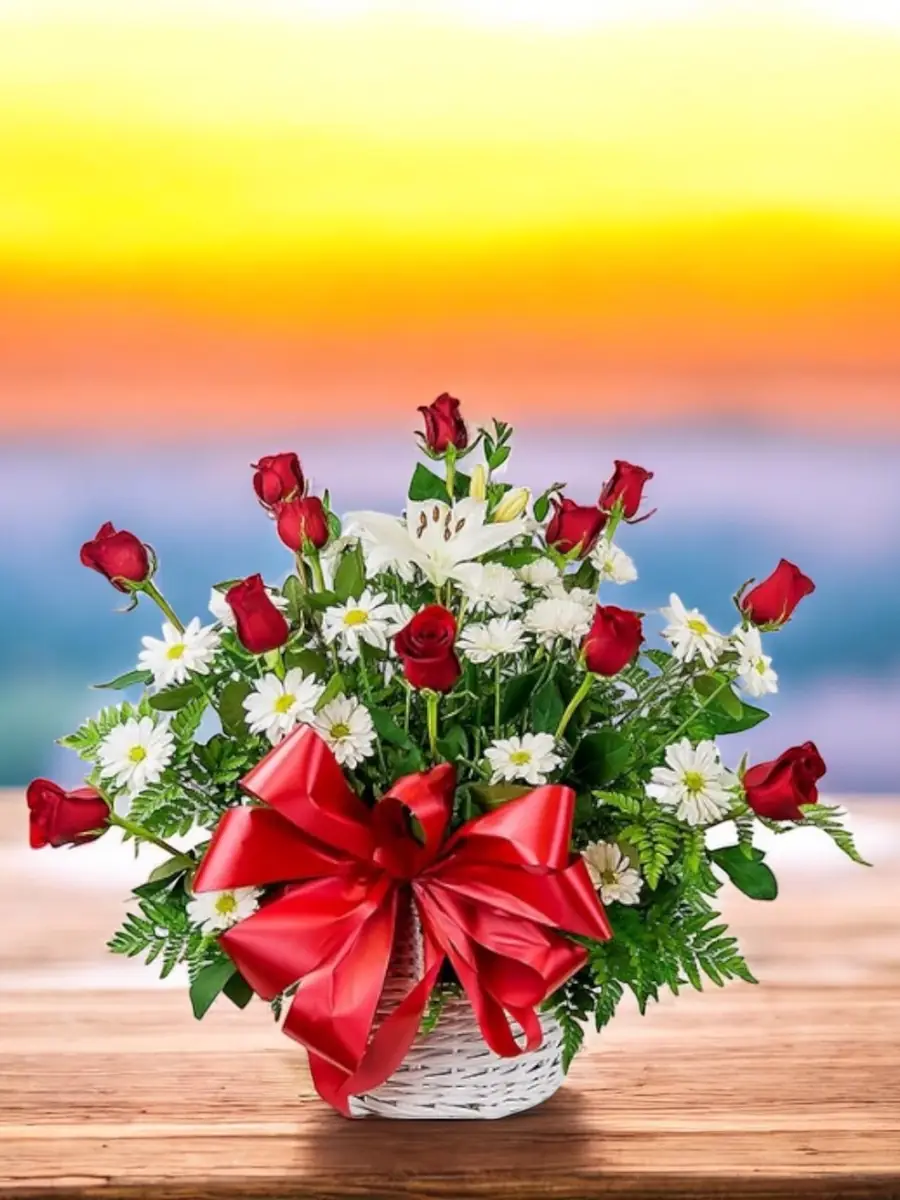 Roses & Daisies Basket